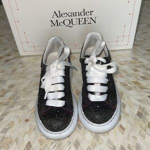 Authentic Alexander McQueen toddler girl glitter sneakers!